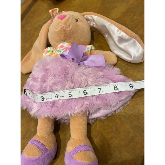 Baby Starters Plush Bunny Rabbit Floral Tutu Pink Tan Stuffed Animal AS04936 - Picture 5 of 5